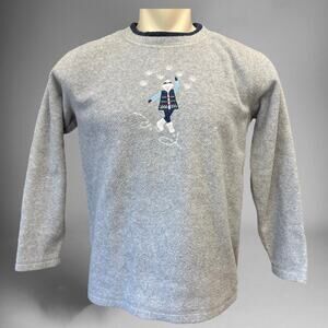 Vintage Ashley Cooper Sweater Fleece Ice Skater Snowflake Women Small Grannycore